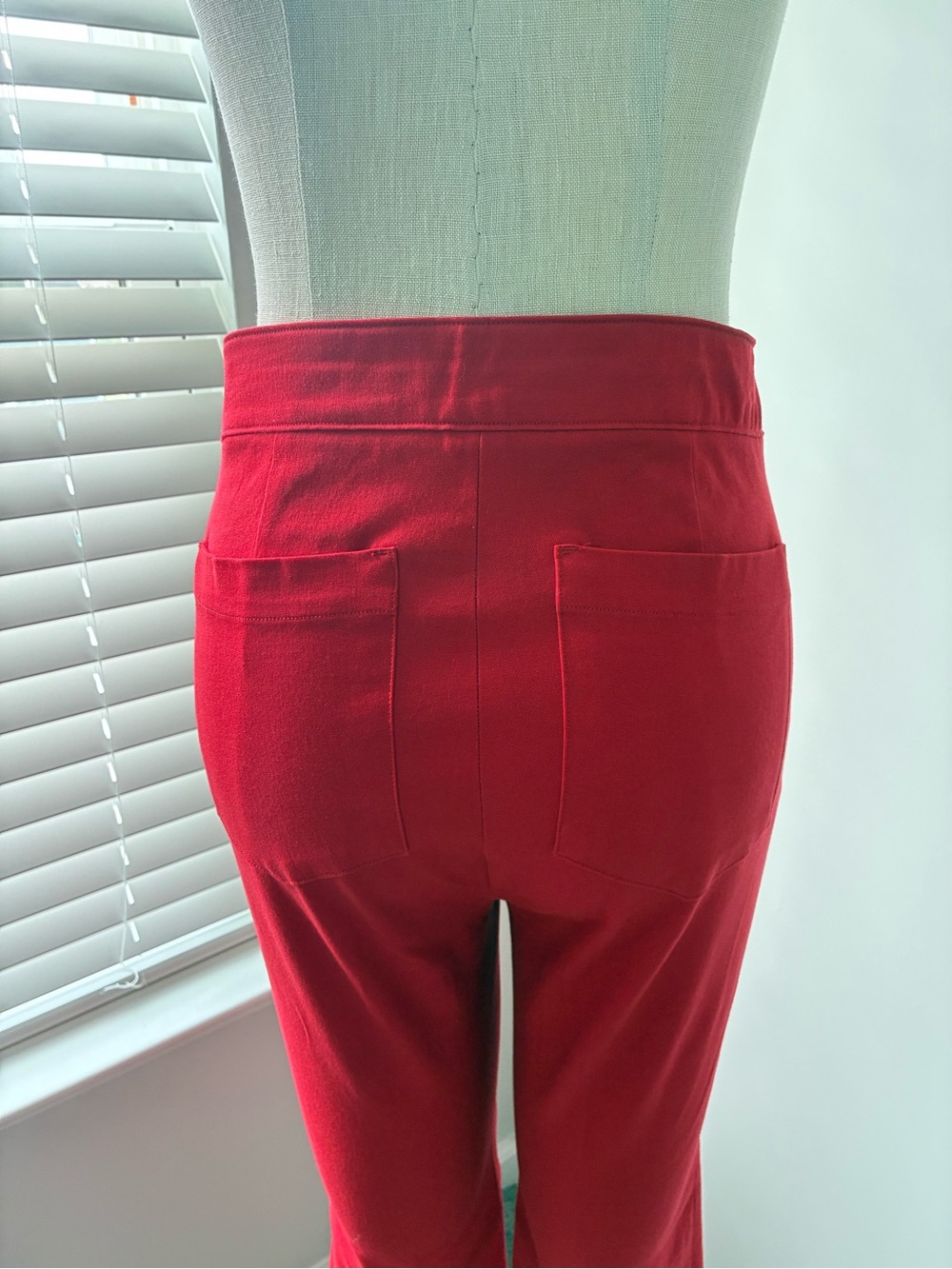 Spanx Women's Supersmooth Perfectfit Flare Red Pants - Picture 6 of 13